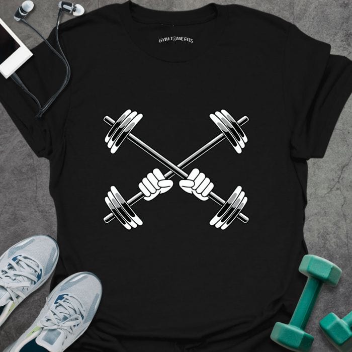 T-Shirt Black / S Barbell Cross T-Shirt