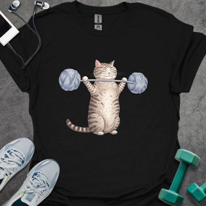 T-Shirt Black / S Cat Lifting Yarn T-Shirt