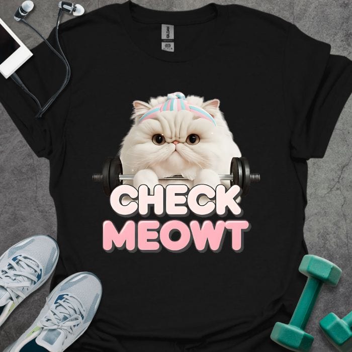 T-Shirt Black / S Check Meowt T-Shirt