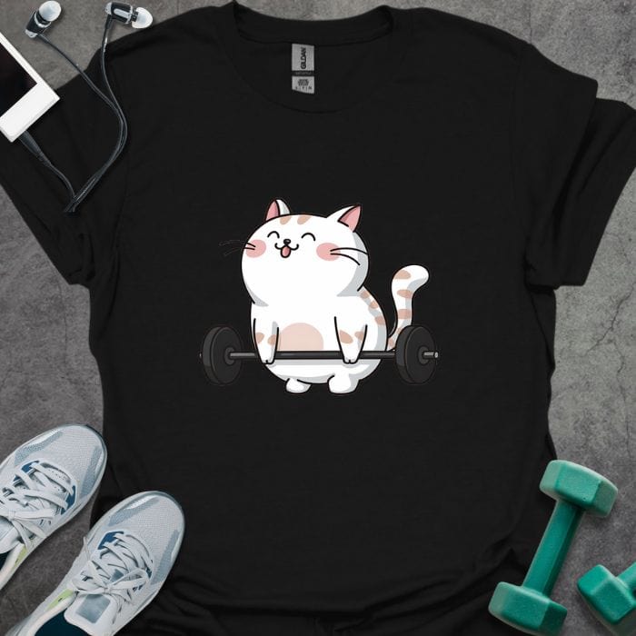 T-Shirt Black / S Cute Cat DL T-Shirt