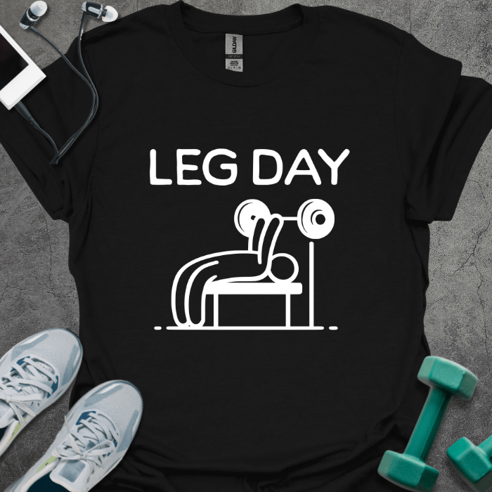 T-Shirt Black / S Leg Day Bench T-Shirt