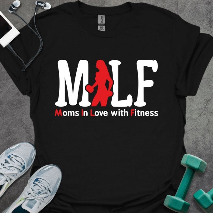 T-Shirt Black / S Moms In Love With Fitness T-Shirt