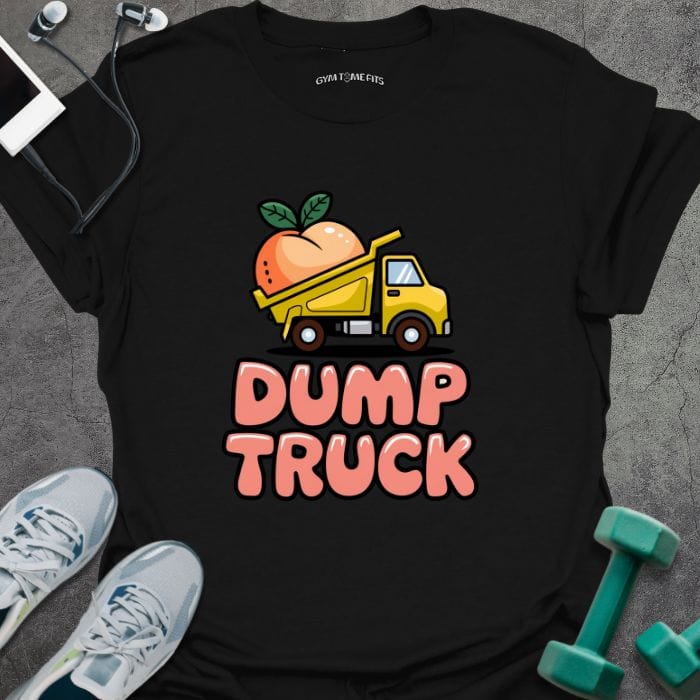 T-Shirt Black / S Peach Dump Truck T-Shirt