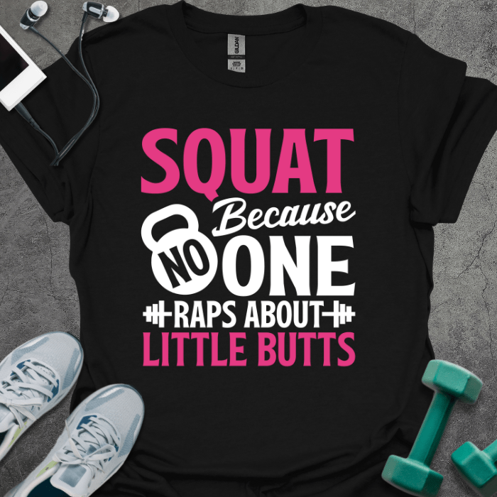 T-Shirt Black / S Squat Because T-Shirt