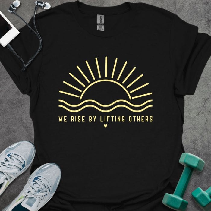 T-Shirt Black / S We Rise Sun T-Shirt