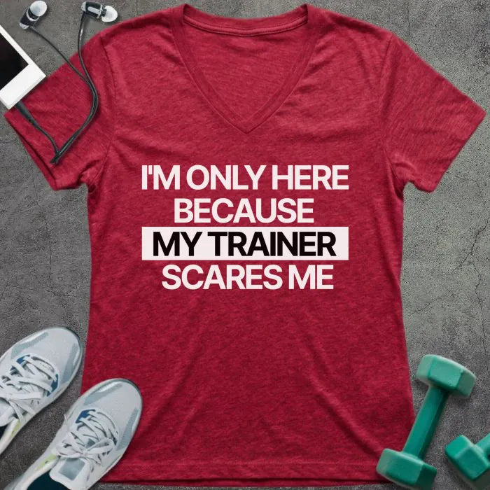 T-Shirt Heather Red / S Only Here V-Neck