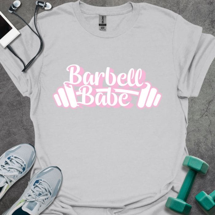 T-Shirt Ice Grey / S Barbell Babe T-Shirt