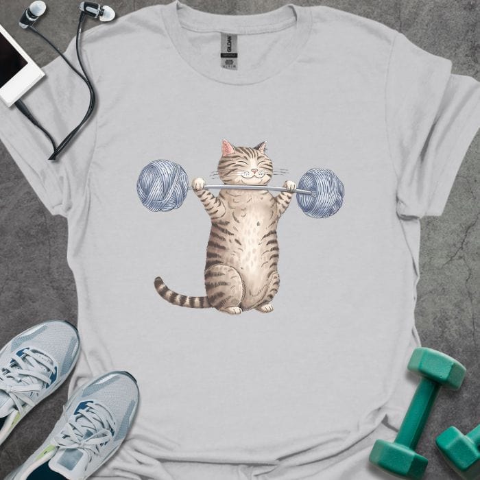 T-Shirt Ice Grey / S Cat Lifting Yarn T-Shirt