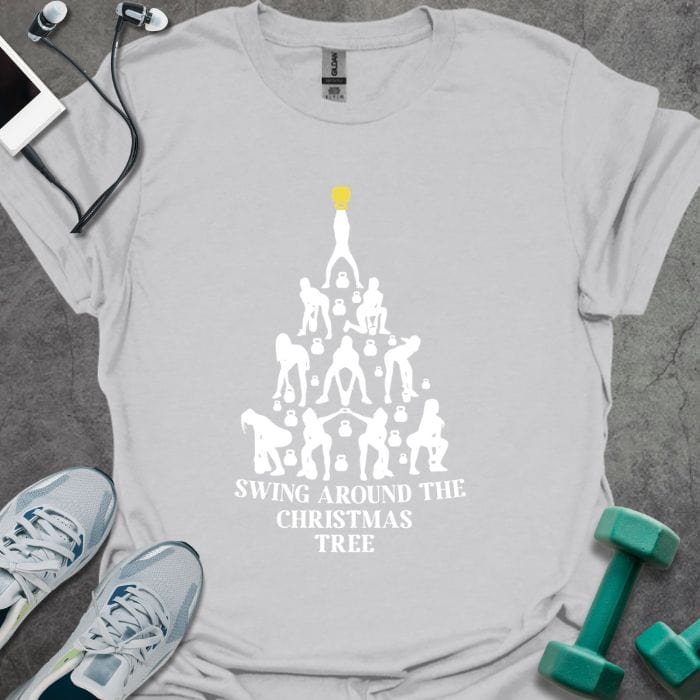 T-Shirt Ice Grey / S Christmas Tree Swing T-Shirt