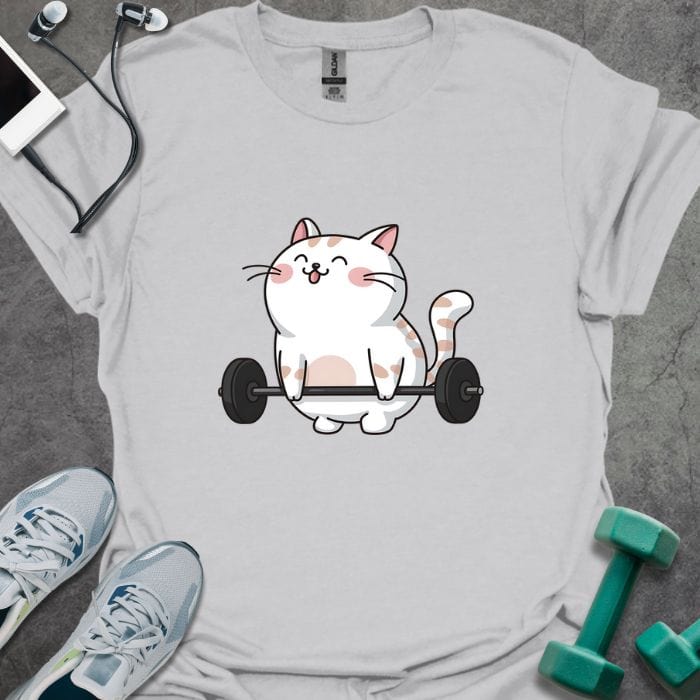T-Shirt Ice Grey / S Cute Cat DL T-Shirt