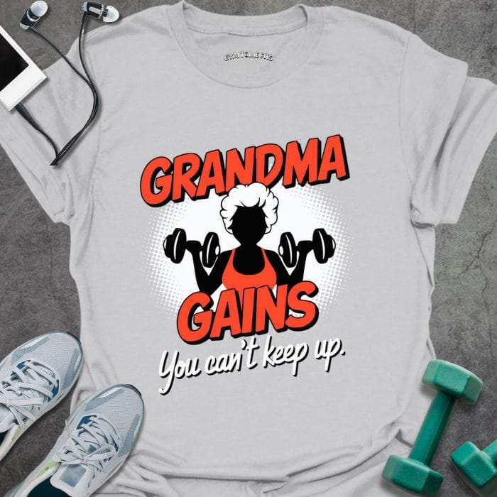 T-Shirt Ice Grey / S Grandma Gains T-Shirt