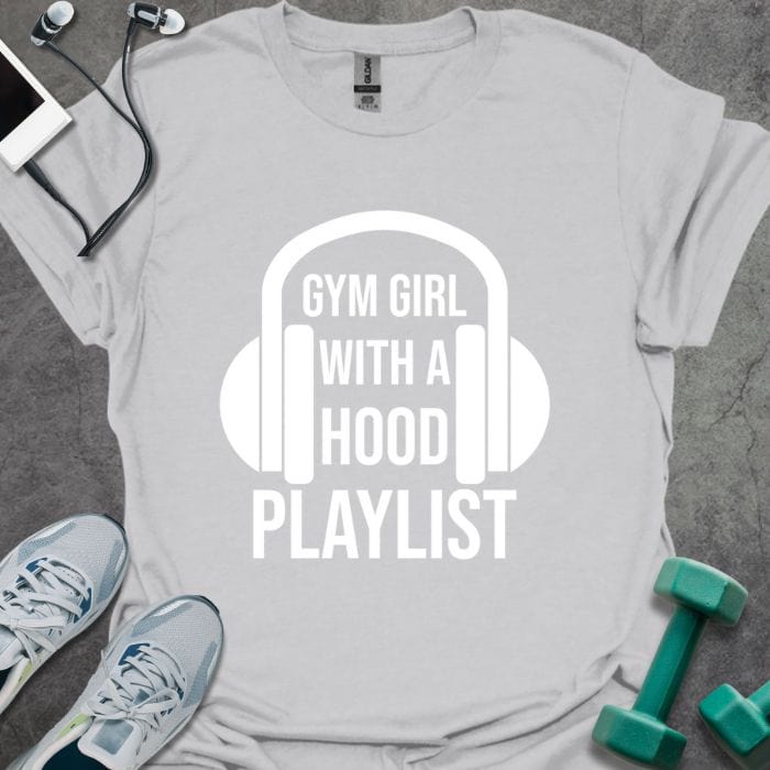 T-Shirt Ice Grey / S Gym Girl Playlist T-Shirt