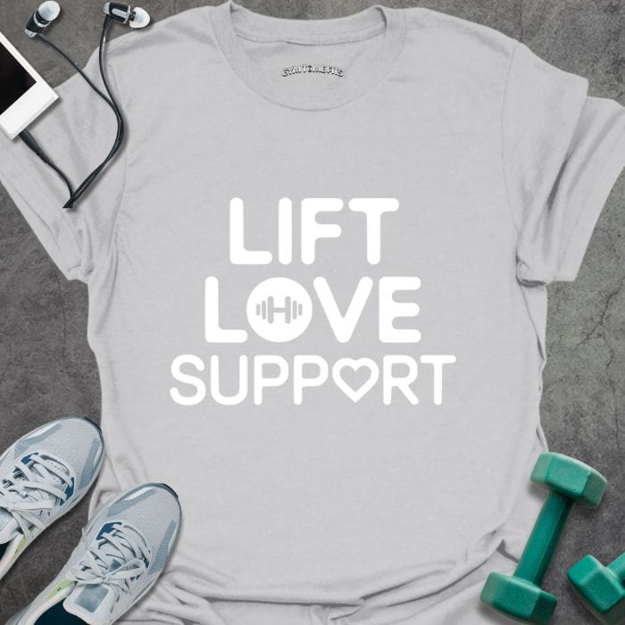 T-Shirt Ice Grey / S Lift Love Support T-Shirt