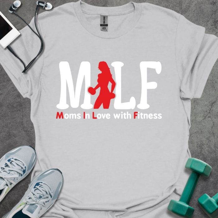 T-Shirt Ice Grey / S Moms In Love With Fitness T-Shirt