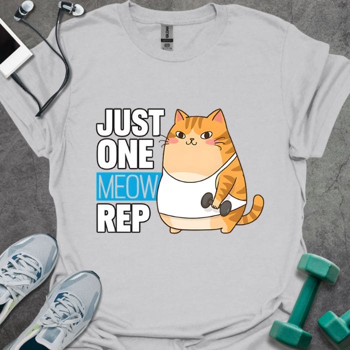 T-Shirt Ice Grey / S One Meow Rep T-Shirt