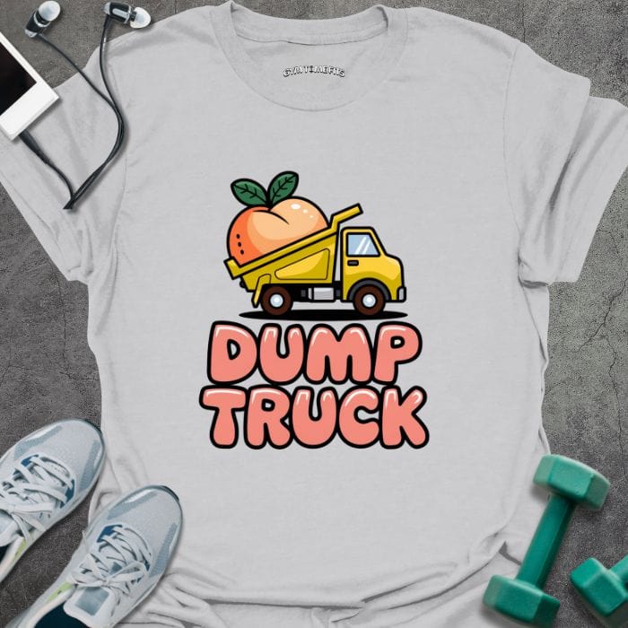 T-Shirt Ice Grey / S Peach Dump Truck T-Shirt