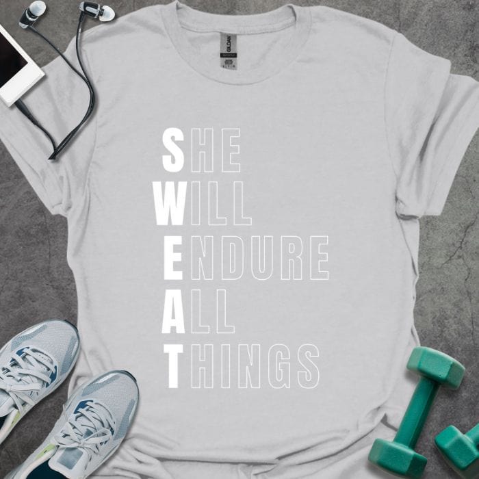 T-Shirt Ice Grey / S She Will Endure T-Shirt