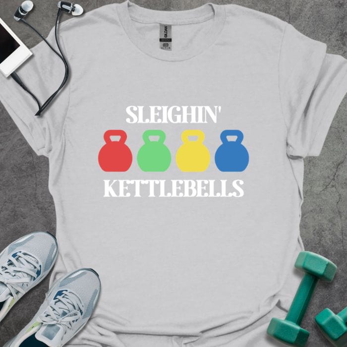 T-Shirt Ice Grey / S Sleighin' Kettlebells T-Shirt