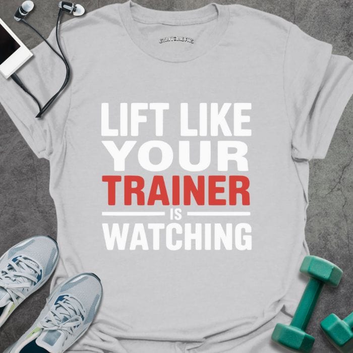 T-Shirt Ice Grey / S Trainer Is Watching T-Shirt