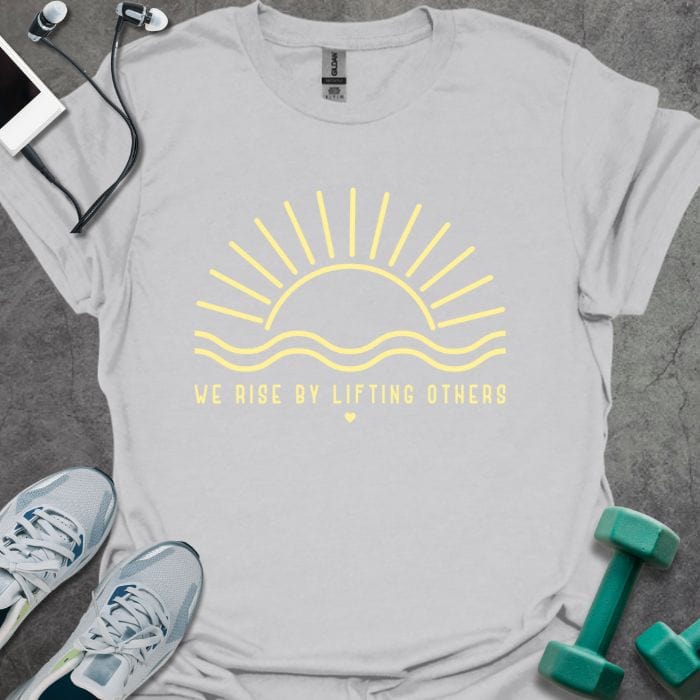 T-Shirt Ice Grey / S We Rise Sun T-Shirt