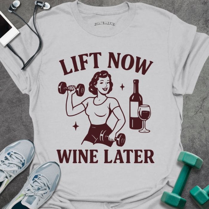 T-Shirt Ice Grey / S Wine Later T-Shirt