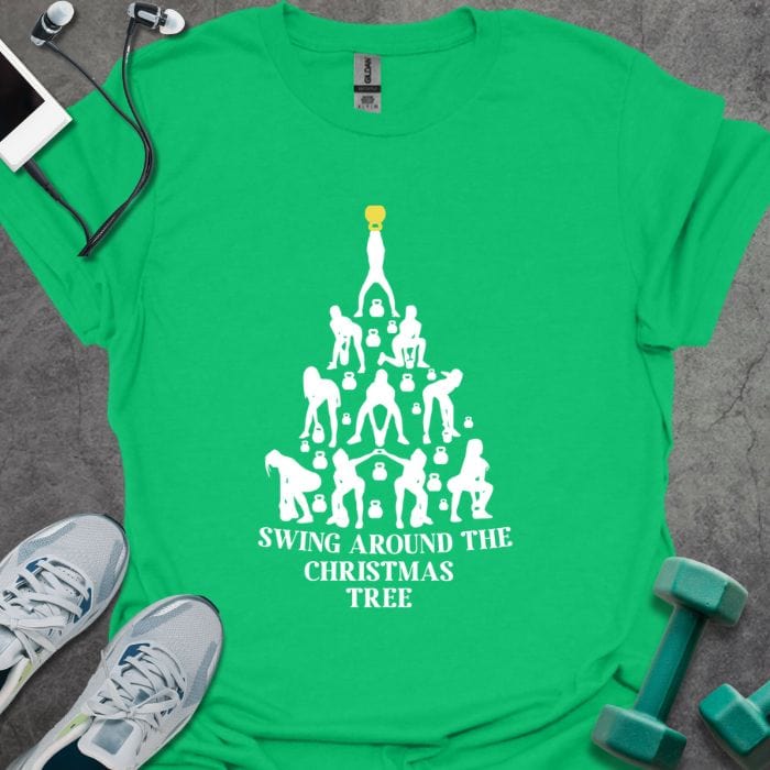 T-Shirt Irish Green / S Christmas Tree Swing T-Shirt