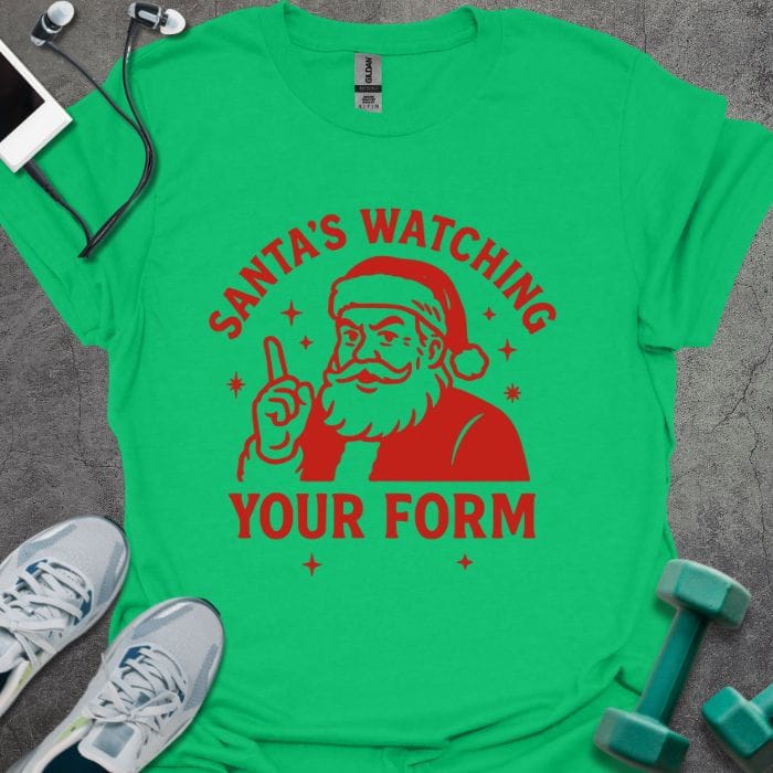 T-Shirt Irish Green / S Santa's Watching T-Shirt