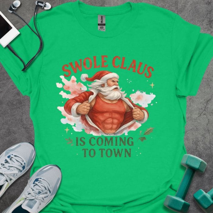 T-Shirt Irish Green / S Swole Claus T-Shirt