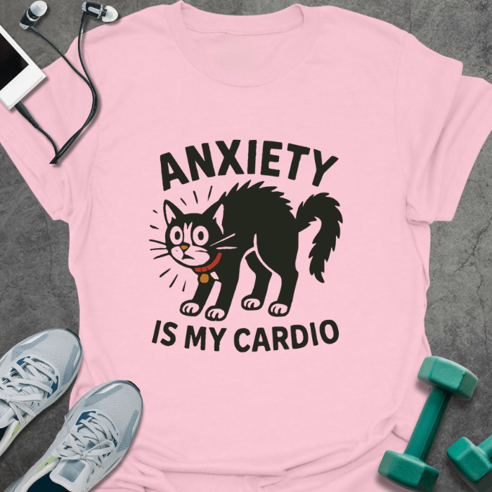 T-Shirt Light Pink / S Anxiety Cat T-Shirt