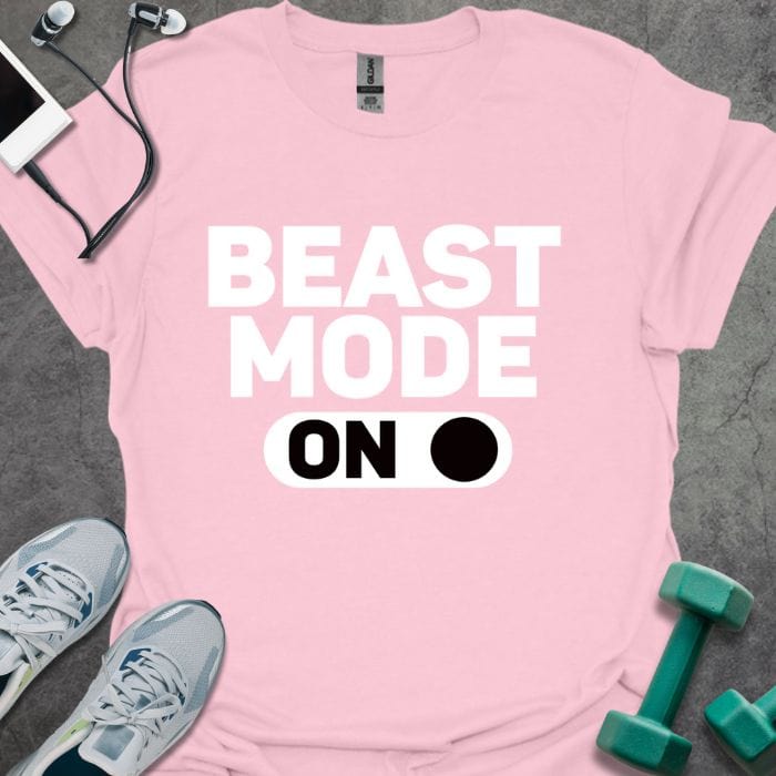 T-Shirt Light Pink / S Beast Mode On T-Shirt