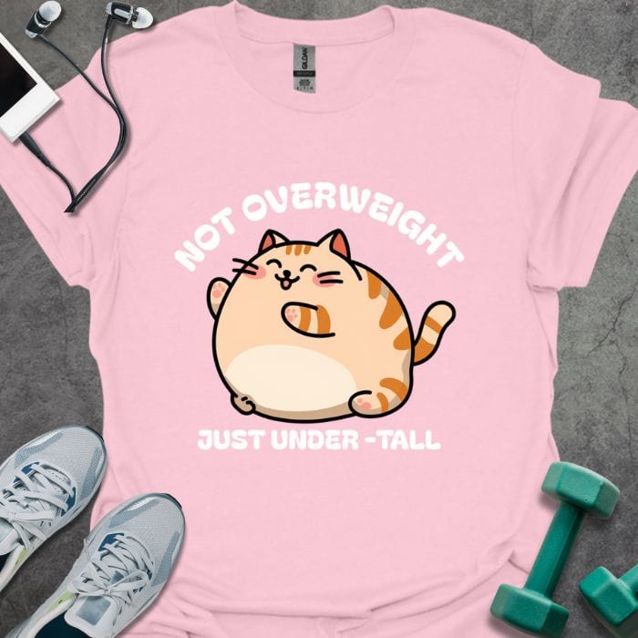 T-Shirt Light Pink / S Cat Undertall T-Shirt