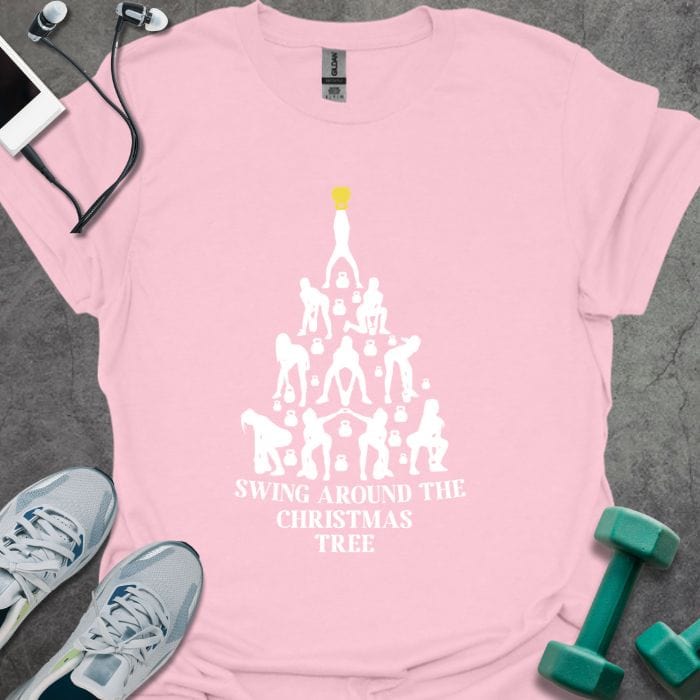 T-Shirt Light Pink / S Christmas Tree Swing T-Shirt