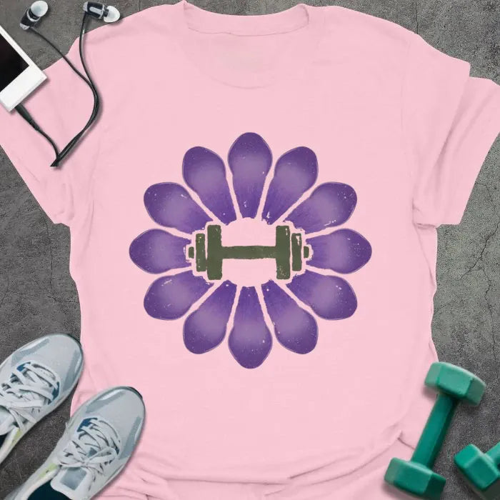 T-Shirt Light Pink / S Crocus Dumbbell T-Shirt