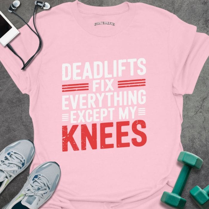 T-Shirt Light Pink / S Deadlift Knees T-Shirt