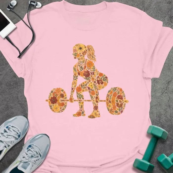 T-Shirt Light Pink / S Floral Deadlift T-Shirt