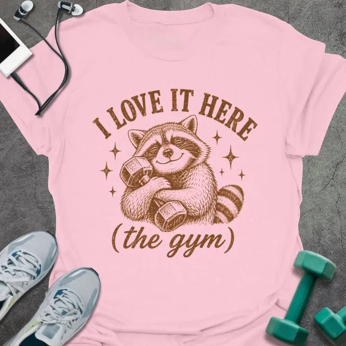 T-Shirt Light Pink / S Raccoon Loves T-Shirt