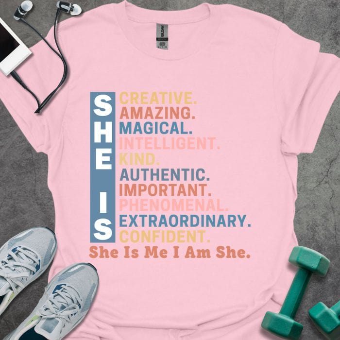 T-Shirt Light Pink / S She Is T-Shirt