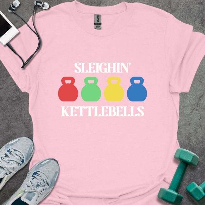T-Shirt Light Pink / S Sleighin' Kettlebells T-Shirt