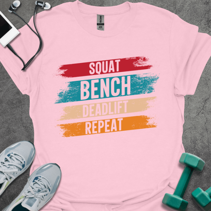 T-Shirt Light Pink / S Squat, Bench, Deadlift T-Shirt