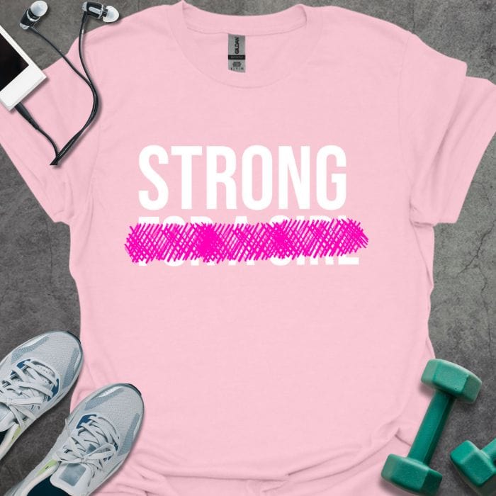 T-Shirt Light Pink / S Strong Girl T-Shirt