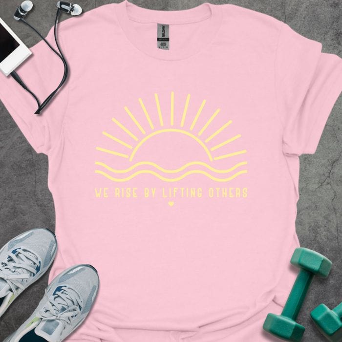 T-Shirt Light Pink / S We Rise Sun T-Shirt