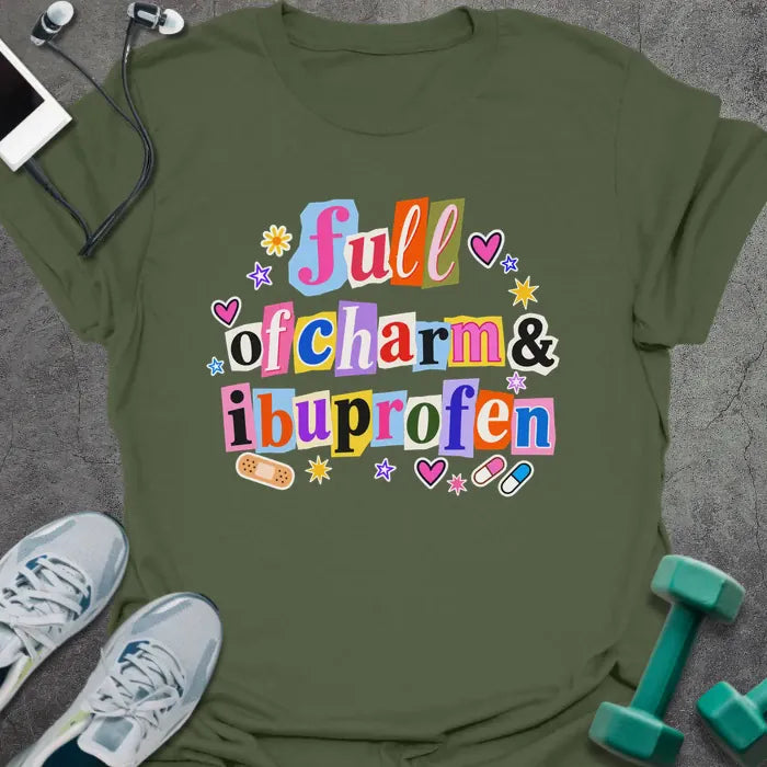 T-Shirt Military Green / M Charm Ibuprofen T-Shirt