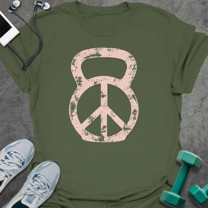 T-Shirt Military Green / M Peace Sign T-Shirt