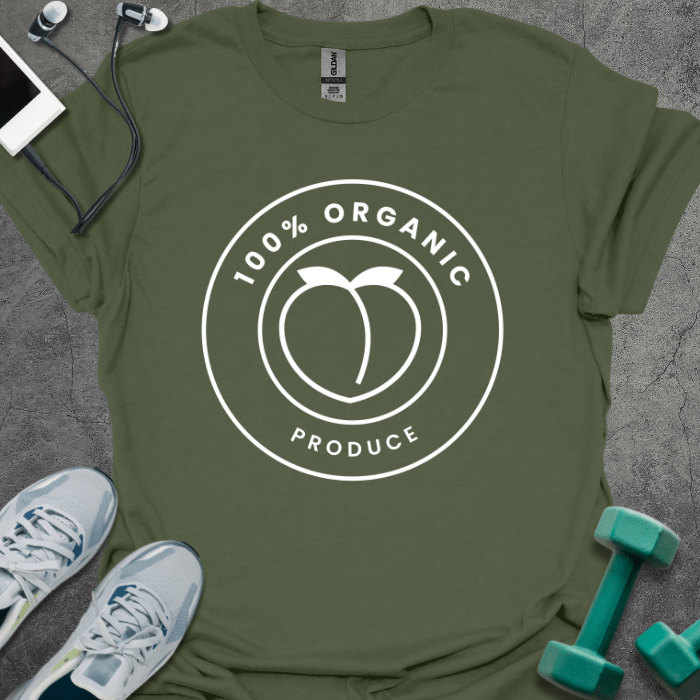 T-Shirt Military Green / S 100% Organic Produce T-Shirt
