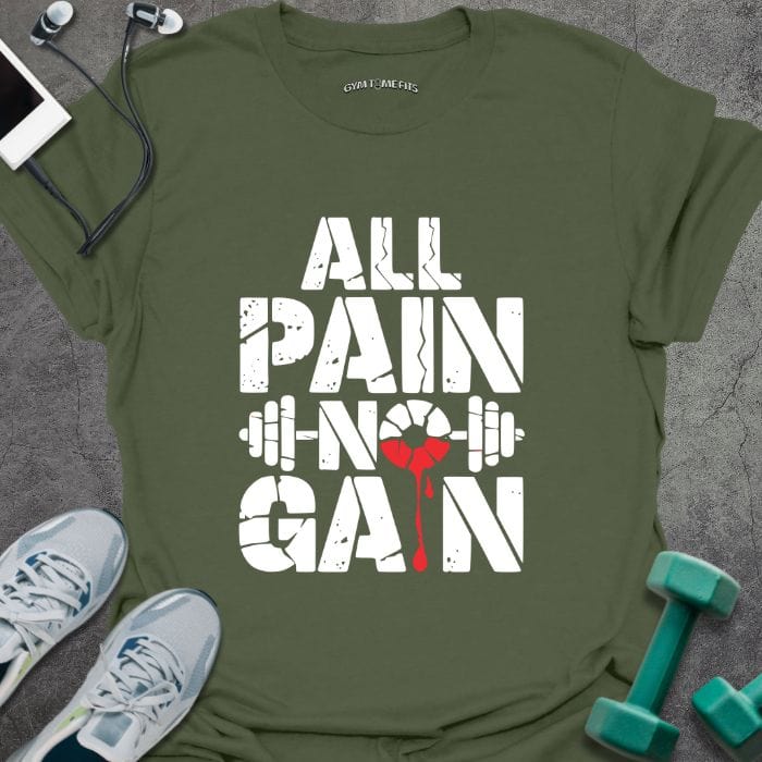 T-Shirt Military Green / S All Pain T-Shirt