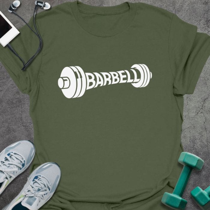 T-Shirt Military Green / S Barbell T-Shirt