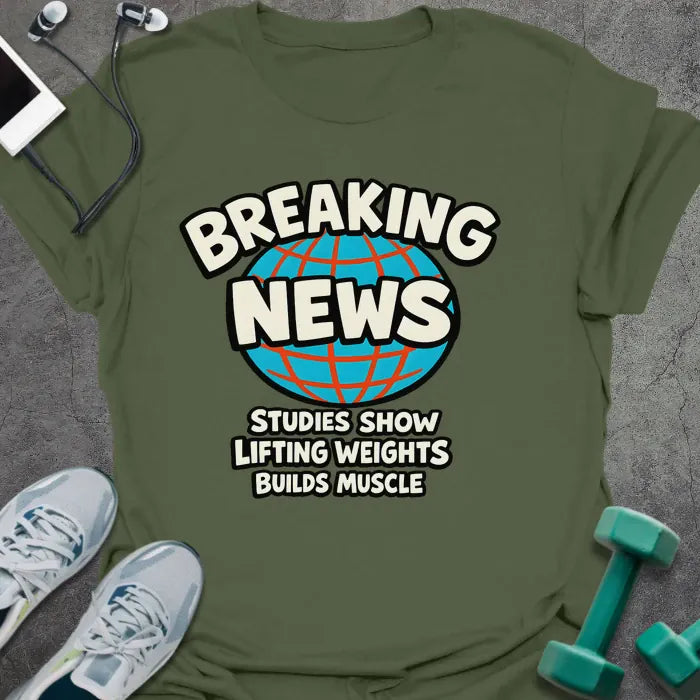 T-Shirt Military Green / S Breaking News T-Shirt