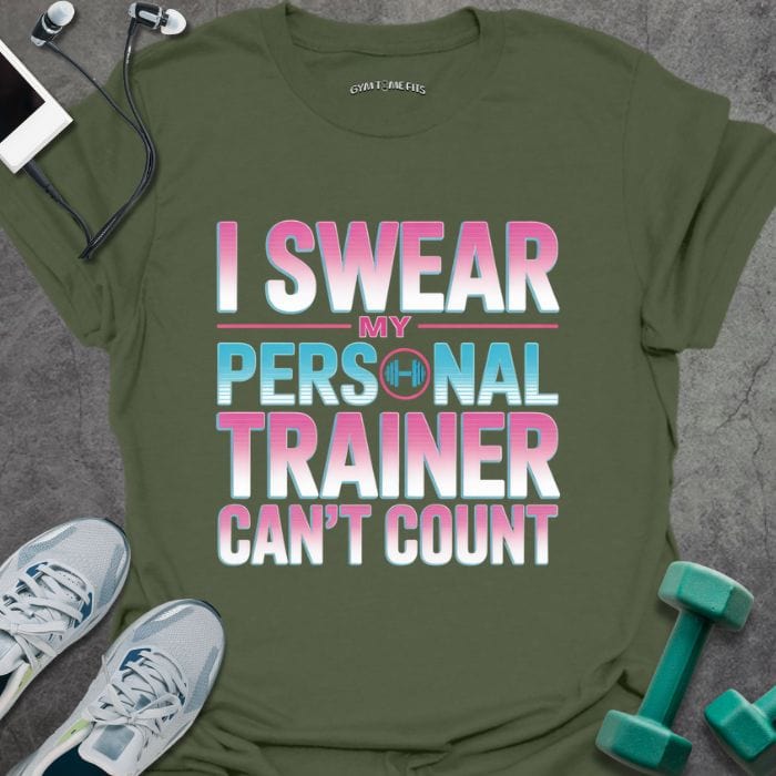 T-Shirt Military Green / S Can't Count Retro T-Shirt