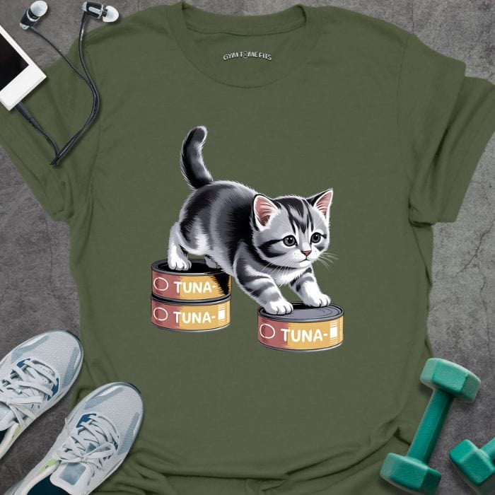 T-Shirt Military Green / S Cat Burpees T-Shirt