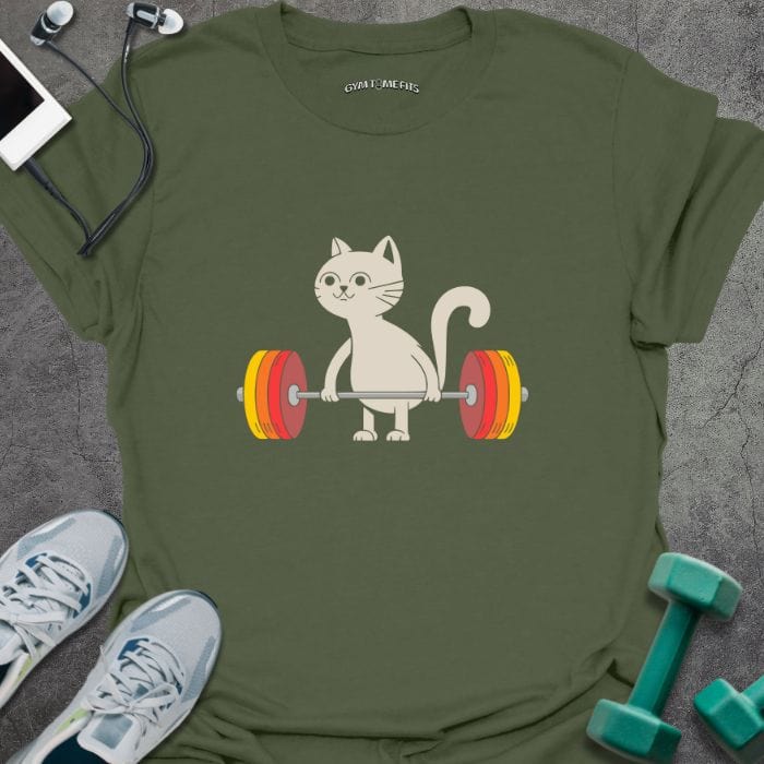 T-Shirt Military Green / S Cat Deadlift T-Shirt